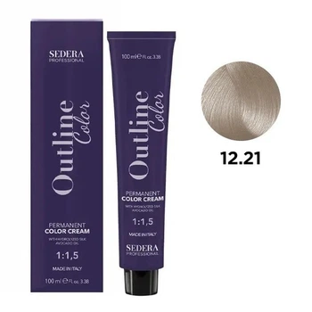 Крем-краска для волос SEDERA OUTLINE COLOR SEDERA Professional 12.21 ультраблонд фиолетово-пепельный 100 мл