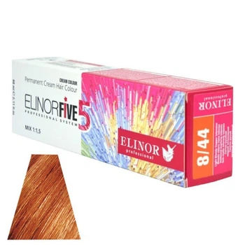 Краска для волос Elinor professional ElinorFive5 Светло-Русый Медный интенсивный 8/44 100 мл