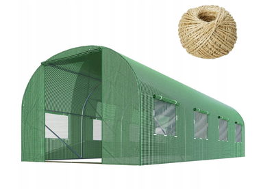 Садовая теплица Plonos 10m2 Зеленая = 250х400х200 см (4916)