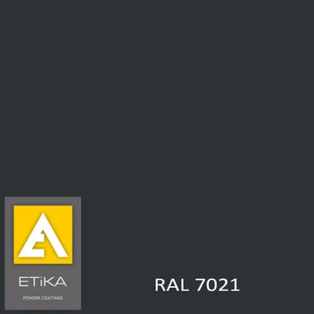 Краска порошковая полиэфирная Etika Tribo Черно-серая RAL 7021 текстура