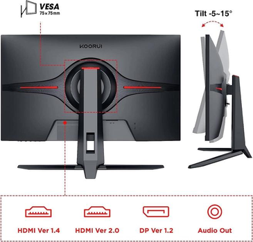 Монитор 27" KOORUI Gaming 27E1QA 2K VA 144 Гц
