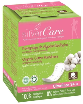 Wkładki higieniczne Masmi Silver Care ultracienkie z bawełny organicznej 24 szt (8432984000684)
