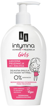 Emulsja do higieny intymnej AA Cosmetics Intymna Ochrona&Pielęgnacja Baby Girls 0% 300 ml kremowa (5900116033372)