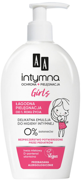 Emulsja do higieny intymnej AA Cosmetics Intymna Ochrona&Pielęgnacja Baby Girls 0% 300 ml kremowa (5900116033372)