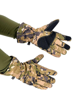 Зимние тактические перчатки на флисе 2XL мультикам