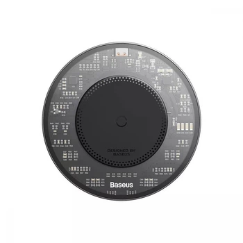 Беспроводное зарядное устройство Baseus Simple 2 15W + Кабель Type-C To Type-C 24W 1m Black