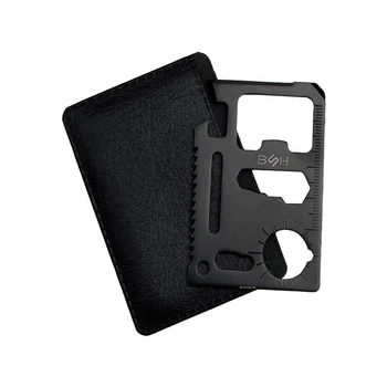 Мультитул BSH MT-025 11/1 карта для выживания черный цвет с черным защитным покрытием с антикоррозионными свойствами Польша