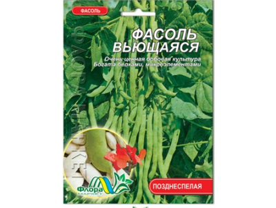 Насіння Квасоля кучерява пізньостиглий 10 г великий пакет