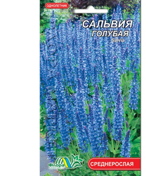 Семена Сальвия голубая однолетник среднерослый 0.2 г
