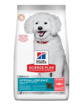 Сухой корм Hill's SP Adult Hypoallergenic для взрослых собак маленьких и мини пород, беззерновой с лососем 6 (кг)