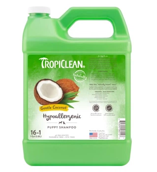 Гипоаллергенный шампунь для котят и щенков TropiClean Gentle Coconut (Кокос) 3.8 (л)
