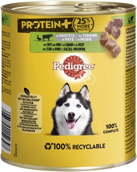 Mokra karma dla psów Pedigree Adult Protein+ z wołowiną i kaczką 800 g (3065890152397)