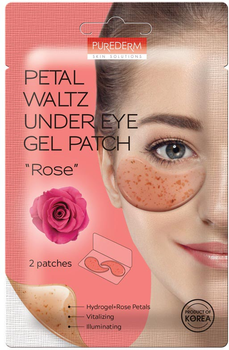 Патчі під очі Purederm Petal Waltz Under Eye Gel Patch веганська троянда 2 шт (8809541198991)