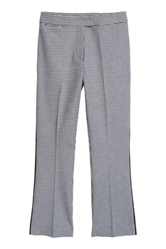 Брюки H&M 40 Черно-белый 0596463_шир.штан.черн.пол_14