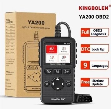 Автосканер DTC для диагностики KINGBOLEN YA200 (OBD2, 9 языков, автомобили от 2000 года)