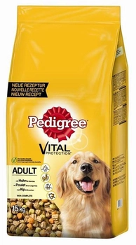 Sucha karma dla psów Pedigree Adult z drobiem i warzywami 15 kg (4008429086373)
