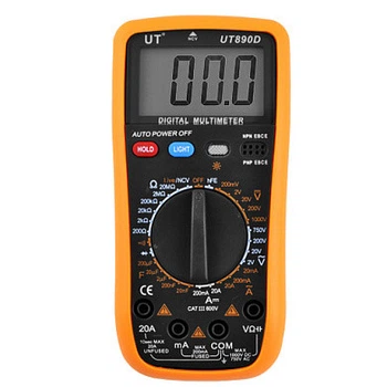 Мультиметр цифровий UT890D (1*6F22, ЖК 61х29, тест діодів, тест транзисторів, зумер, прозвонка, LED)