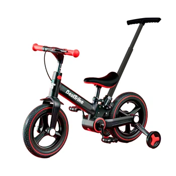 Велосипед трансформер з батьківською ручкою та колесами 12’’ Best Trike (BT-84119) допоміжні колеса