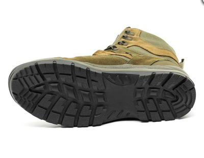 Зимові чоловічі зносостійкі берци черевики Teda Оливковий 44 р Kali з натуральної шкіри водовідштовхувальним просоченням посилений носок і задня частина