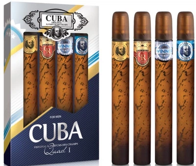 Набір для чоловіків Cuba Original Quad For Men Туалетна вода Gold 35 мл + Туалетна вода Royal 35 мл + Туалетна вода Winner 35 мл + Туалетна вода Shadow 35 мл (5425039221113)