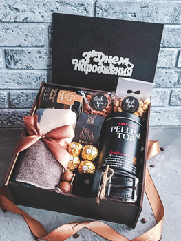 Стильний подарунковий бокс для коханого чоловіка, для хлопця на день народження для керівника для друга