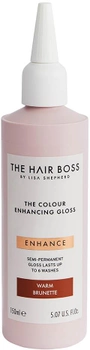 Rozświetlacz The Hair Boss The Colour Enhancing Gloss podkreślający ciepły odcień ciemnych włosów Warm Brunette 150 ml (5060427356758)