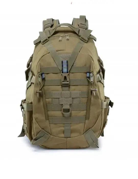 Рюкзак сумка на плечі з системою MOLLE зручне та надійне спорядження для активного відпочинку та щоденного використання Оливковий 25 л