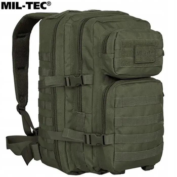 Рюкзак сумка на плечі ранець багатозадачний міцний зручний стильний для подорожей і туризму Mil-Tec Оливковий 36 л