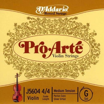 Струна Соль для скрипки D'Addario Pro-Arté Violin Single G String 4/4 Scale Medium Tension