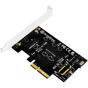 Плата-адаптер PCIe x4 для SSD m.2 SATA и NVMe