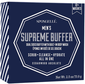 Губка просочена милом Spongelle 12 + Men's Buffer для миття тіла Supreme (850780001939)
