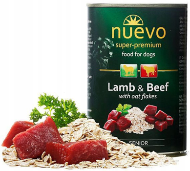 Mokra karma Nuevo Lamb and Beef Senior z jagnięciną i wołowiną dla psów seniorów 400 g (4250231595110)