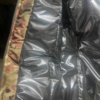 Легкая демисезонная мужская куртка Альфа KL429 прямая удлиненная с центральной застежкой молнией с водонепроницаемого материала с утепленным съемным капюшоном Мультикам 44 р. (Kali)