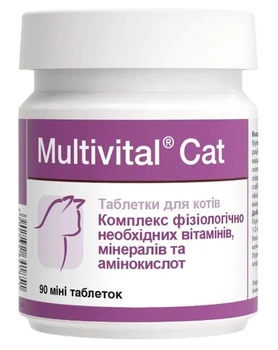 Витаминно-минеральная добавка Dolfos Multivital Cat, 90 мини таблеток