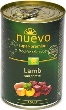 Вологий корм для собак Nuevo Lamb and potato Adult з ягням та картоплею 400 г (4250231595073)