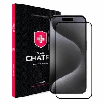 Защитное стекло для телефона NEU Chatel Corning Gorilla Glass with Mesh for iPhone 15 Pro Max Front Black