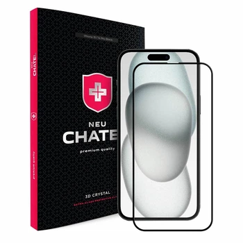 Защитное стекло NEU Chatel Corning Gorilla Glass with Mesh for iPhone 14 Pro/15 Front Black