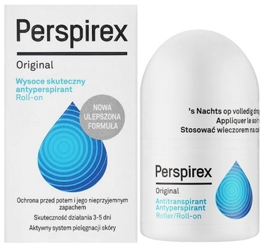 Antyperspirant Perspirex Original Roll-On dla skóry normalnej i wrażliwej 20 ml (5701943100912)