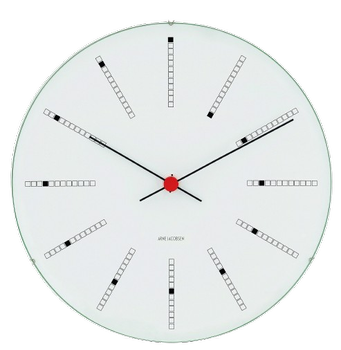 Настінний годинник Arne Jacobsen Bankers White (43650)