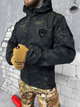 Куртка тактическая чёрный мультикам XL