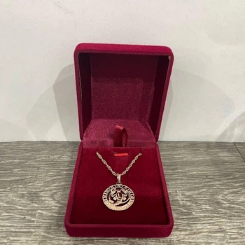 Кулон знак зодіаку Скорпіон в оправі зодіакальний ореол на ланцюжку ювелірний сплав медзолото упакований у оксамитову коробочку (11467)