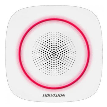 Домашня сирена Hikvision DS-PS1-I-WE-Red з червоною підсвіткою