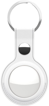 Шкіряний брелок KeyBudz Leather Keyring для Apple AirTag (2 Pack) White (AT2_S1_WHT)