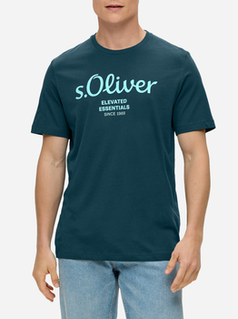 Koszulka męska s.Oliver 10.3.11.12.130.2141458-69D1 S Ciemnoturkusowa (4099975042937)