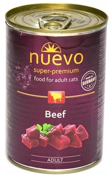 Вологий корм для котів Nuevo Beef Adult з яловичиною 400 г (4250231595202)
