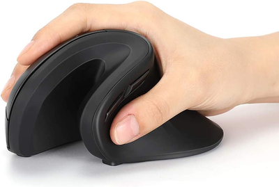 Беспроводная вертикальная мышь Jelly Comb Ergonomic Черная