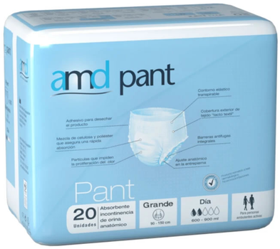 Pieluchomajtki dla dorosłych Amd Absorbent Day Pant Panty Liner L 40 szt (8470004728293)