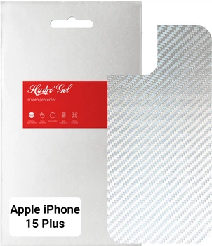 Захисна плівка на задню панель для смартфона Apple iPhone 15 Plus ArmorStandart Carbone Silver (ARM71901)