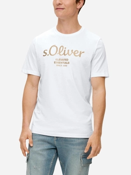 Koszulka męska s.Oliver 10.3.11.12.130.2141458-01D2 M Biała (4099975042524)