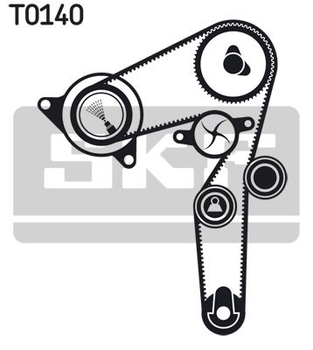 Комплект ременя ГРМ SKF (VKMA02192)